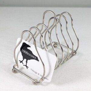 Vintage minimalist wire toast rack English Art deco style